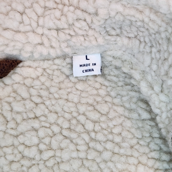 LUCKY BRAND Men's Faux-leather -Lined Bomber Jacket - Size L - Picture 9 of 12